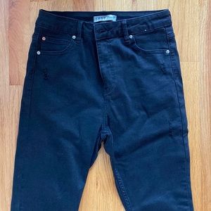 High waisted skinny jeans